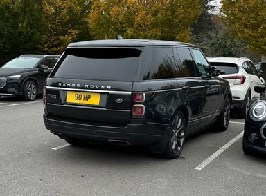 UK Number Plate 90 HP