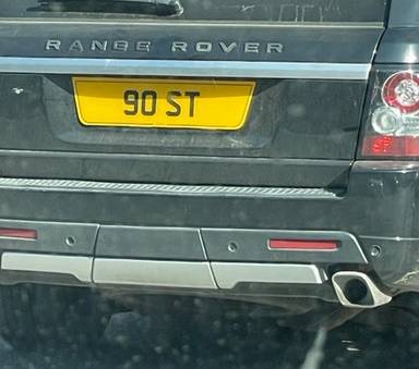 UK Number Plate 90 ST