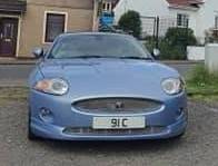 UK Number Plate 91 C on a 2008 Blue Jaguar