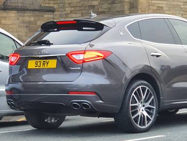 UK Number Plate 93 RY