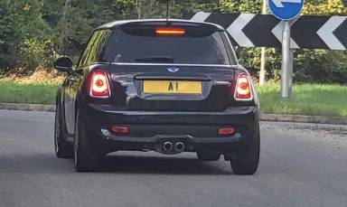 UK Number Plate A 1 on a Cooper S Auto