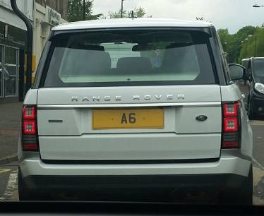 UK Number Plate A 6