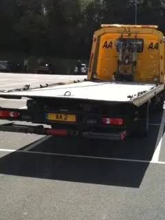 UK Number Plate AA 2