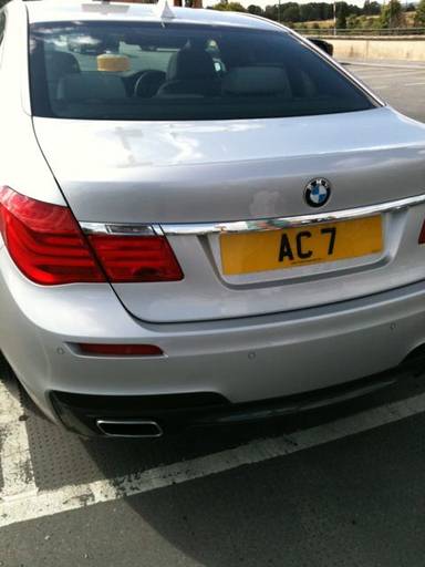 UK Number Plate AC 7