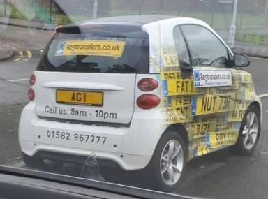 UK Number Plate AG 1