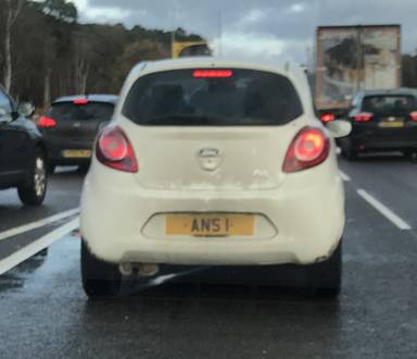 UK Number Plate ANS 1