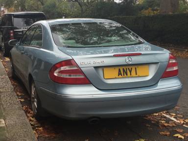 UK Number Plate ANY 1