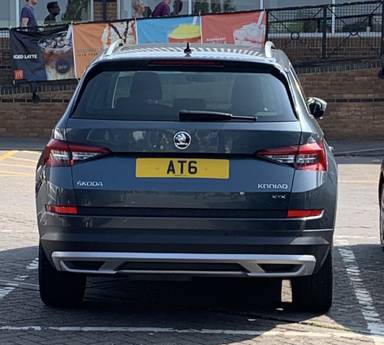 UK Number Plate AT 6