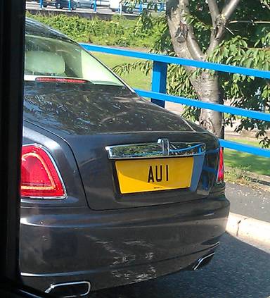 UK Number Plate AU 1
