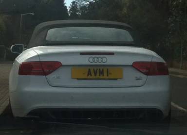 UK Number Plate AVM 1