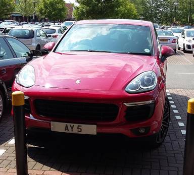UK Number Plate AY 5