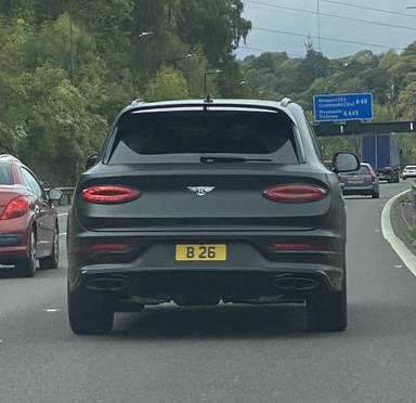 UK Number Plate B 26