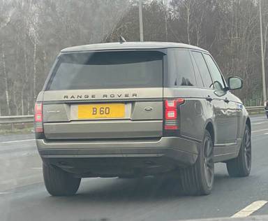 UK Number Plate B 60