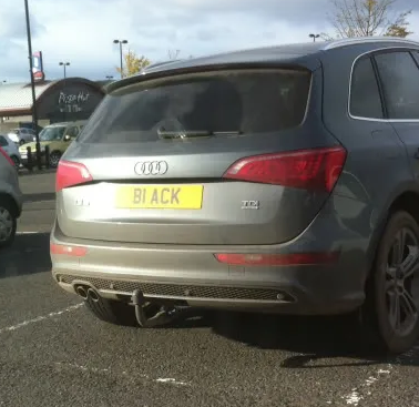 UK Number Plate B1 ACK