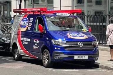 UK Number Plate B1 DET