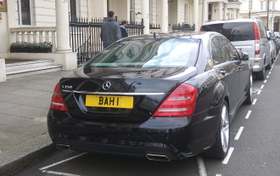 BAH 1 on a vehicle — Bahrain diplomatic registration