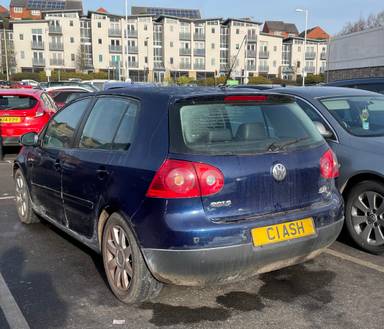 UK Number Plate C1 ASH