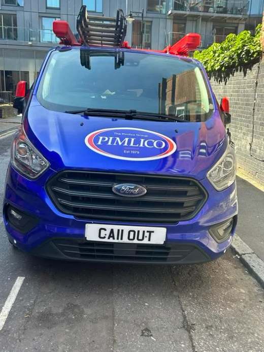 CA11 OUT number plate – Pimlico Plumbers