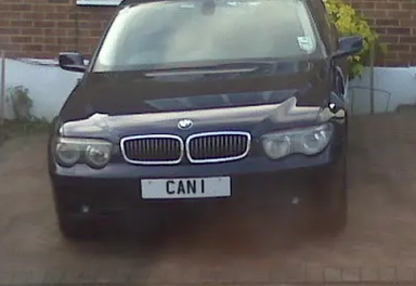 UK Number Plate CAN 1