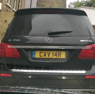 UK Number Plate CAV 14R