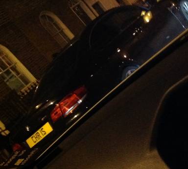 UK Number Plate CHR 1S on a 2017 Black BMW
