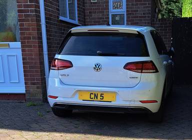 UK Number Plate CN 5