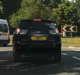 UK Number Plate CW 7
