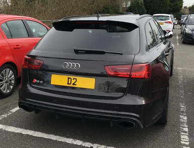 UK Number Plate D 2
