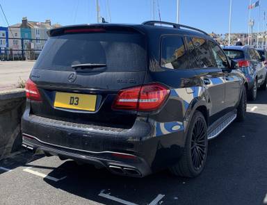 UK Number Plate D 3