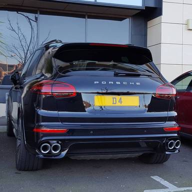 UK Number Plate D 4