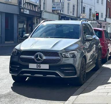 UK Number Plate D 6 on a 2026 Silver Mercedes-Benz