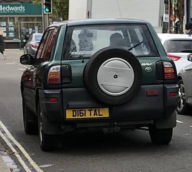 UK Number Plate D161 TAL
