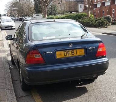 UK Number Plate DEB 1