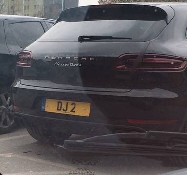 UK Number Plate DJ 2