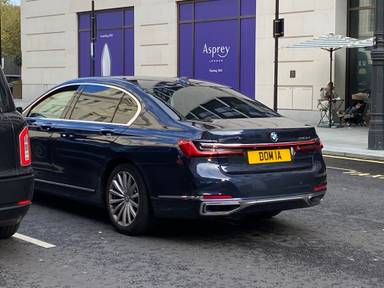 UK Number Plate DOM 1A