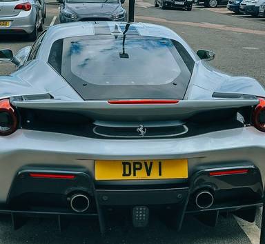 UK Number Plate DPV 1
