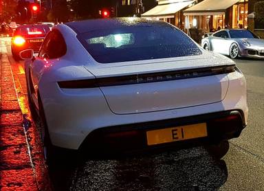 UK Number Plate E 1