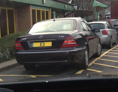 UK Number Plate E 3