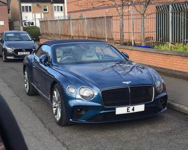 UK Number Plate E 4