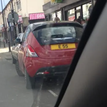 UK Number Plate E 55