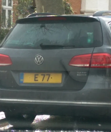 UK Number Plate E 77