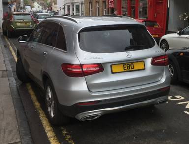 UK Number Plate E 80