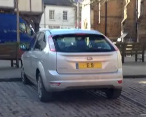 UK Number Plate E 9