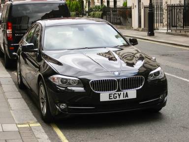 UK Number Plate EGY 1A