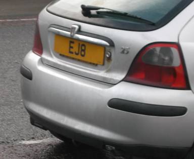 UK Number Plate EJ 8