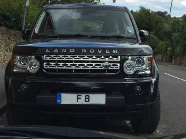 UK Number Plate F 8