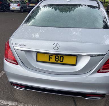 UK Number Plate F 80