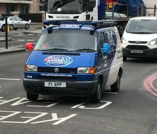 F1 XPP number plate – Pimlico Plumbers