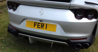 UK Number Plate FER 1