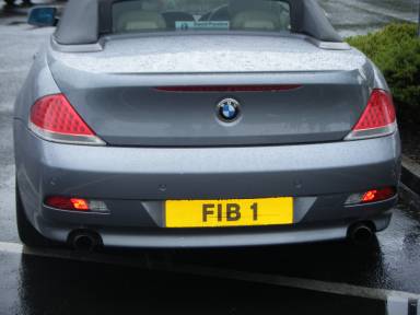 UK Number Plate FIB 1
